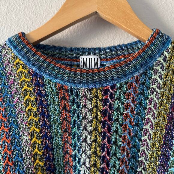 Vintage Mondo di Marco M.D.M Mens Sweater Abstract Made in Italy Sz LARGE (52) - Picture 4 of 13